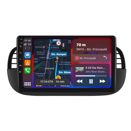 Navigatie Dedicata Fiat 500 (2007 - 2015), 9Inch, 6Gb Ram, 128Gb Stocare, Bluetooth, WiFi, Carplay [1]