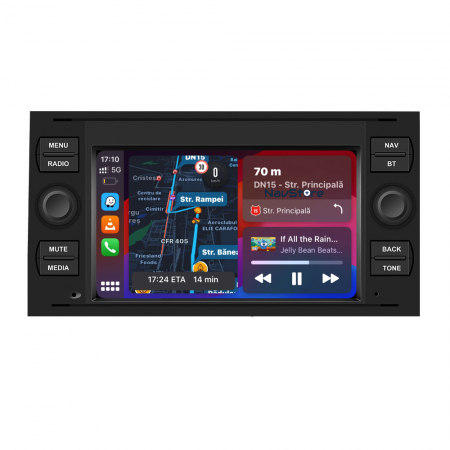 Fiesta (2004 - 2009) - Navigatie Dedicata Ford, 7Inch, 2Gb Ram, 64Gb stocare, Carplay, Negru
