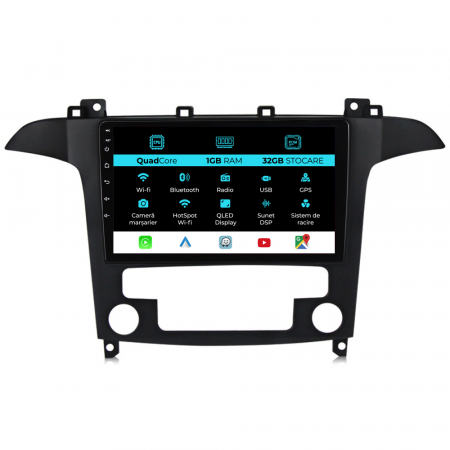 S-MAX (2006 - 2015) - Navigatie Dedicata Ford S-Max (2006 - 2015) 9Inch, 1Gb Ram, 32Gb Stocare, Carplay
