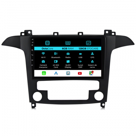 S-MAX (2006 - 2015) - Navigatie Dedicata Ford S-Max (2006 - 2015) 9Inch, 6Gb Ram, 128Gb Stocare, Carplay