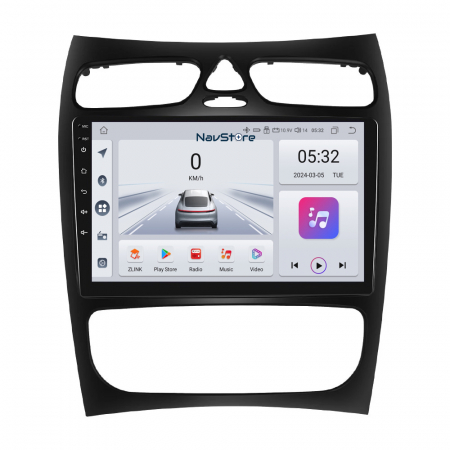 C-Class W203 (2000-2011) - Navigatie Android Dedicata Mercedes Benz C-Class W203 CLK W209 (2000 - 2005), 9Inch, 4Gb Ram, 64Gb Stocare, Bluetooth, WiFi, Carplay