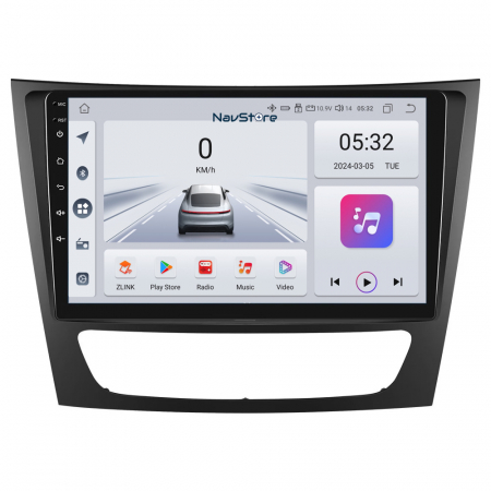 E-Class W211 (2003 - 2009) - Navigatie Android Dedicata Mercedes Benz E-Class W211 (2002 - 2010), 9Inch, 4Gb Ram, 64Gb Stocare, Bluetooth, WiFi, Carplay