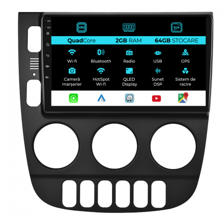 ML W163 (1998 - 2005) - Navigatie Dedicata Mercedes ML W163 (1998-2005), 9Inch, 2Gb Ram, 64Gb Stocare, Carplay