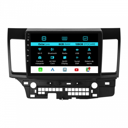Lancer (2007 - 2013) - Navigatie Dedicata Mitsubishi Lancer (2007-2013), 9Inch, 6Gb Ram, 128Gb Stocare, Carplay