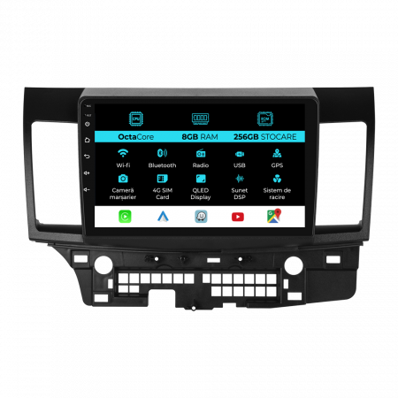 Lancer (2007 - 2013) - Navigatie Dedicata Mitsubishi Lancer (2007-2013), 9Inch, 8Gb Ram, 256Gb Stocare, Carplay