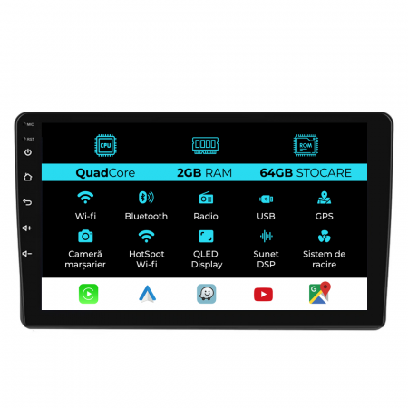 Astra H (2004 - 2009) - Navigatie Dedicata Opel Zafira/Astra/Antara/Corsa (2005-2015), 9Inch, 2Gb Ram, 64Gb Stocare, Carplay