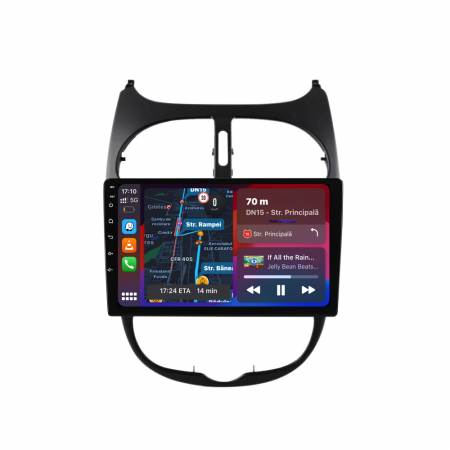 Navigatie Dedicata Peugeot 206 (2001-2008), 9Inch, 2Gb Ram, 64Gb Stocare, Carplay [1]