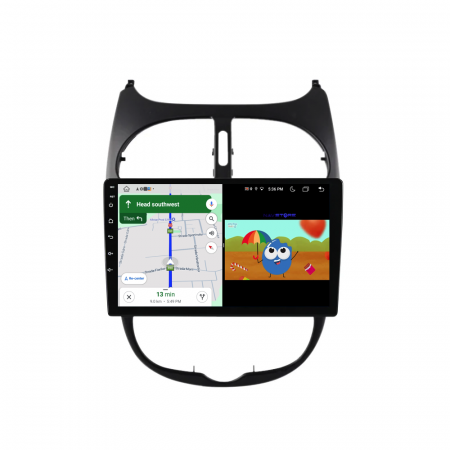 Navigatie Dedicata Peugeot 206 (2001-2008), 9Inch, 6Gb Ram, 128Gb Stocare, Carplay [4]
