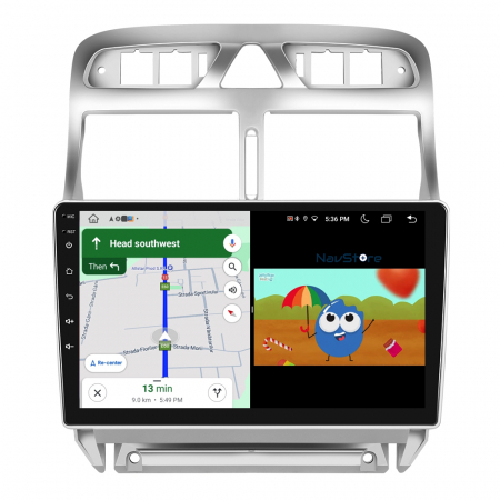 Navigatie Android Dedicata Peugeot 307 (2000-2013), 9Inch, 4Gb Ram, 64Gb Stocare, Bluetooth, WiFi, Carplay [6]
