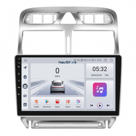 307 (2000 - 2013) - Navigatie Android Dedicata Peugeot 307 (2000-2013), 9Inch, 4Gb Ram, 64Gb Stocare, Bluetooth, WiFi, Carplay