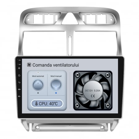 Navigatie Android Dedicata Peugeot 307 (2000-2013), 9Inch, 4Gb Ram, 64Gb Stocare, Bluetooth, WiFi, Carplay [2]