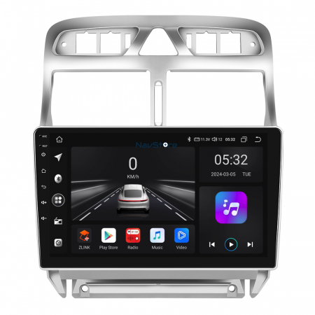 Navigatie Android Dedicata Peugeot 307 (2000-2013), 9Inch, 4Gb Ram, 64Gb Stocare, Bluetooth, WiFi, Carplay [1]