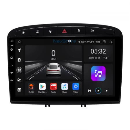 Navigatie Android Dedicata Peugeot 308/408 (2008-2013), 9Inch, 4Gb Ram, 64Gb Stocare, Bluetooth, WiFi, Carplay [1]