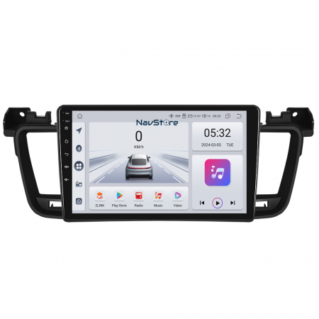 508 (2010 - 2018) - Navigatie Android Dedicata Peugeot 508 (2010-2018), 9Inch, 4Gb Ram, 64Gb Stocare, Bluetooth, WiFi, Carplay