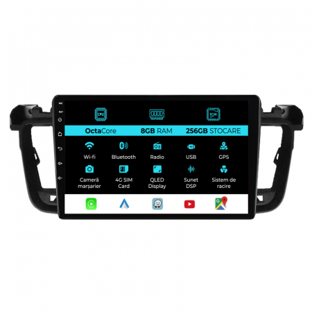 508 (2010 - 2018) - Navigatie Dedicata Peugeot 508 (2010-2018), 9Inch, 8Gb Ram, 256Gb Stocare, Carplay