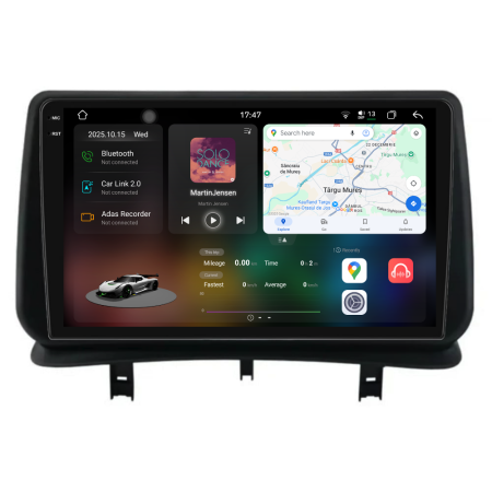 Clio 3 (2005 - 2014) - Navigatie Android Dedicata Renault Clio 3 (2005-2014), 2K, 12Gb Ram, 256Gb Stocare, Carplay