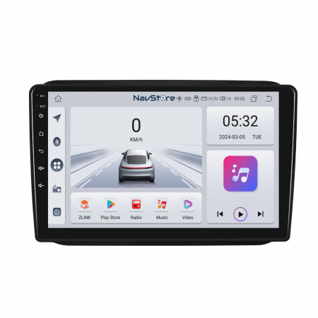 Fabia (2007 - 2012) - Navigatie Android Dedicata Skoda Fabia (2007-2014), 10Inch, 4Gb Ram, 64Gb Stocare, Bluetooth, WiFi, Carplay