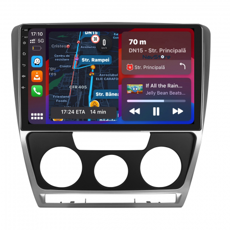 Navigatie Dedicata Skoda Octavia 2 (2004 - 2013), 10Inch, 1Gb Ram, 32Gb Stocare, Carplay [1]