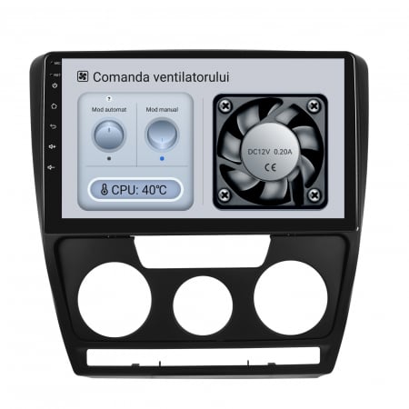 Navigatie Android Dedicata Skoda Octavia 2 (2004 - 2013), 10Inch, 4Gb Ram, 64Gb Stocare, Bluetooth, WiFi, Carplay [3]