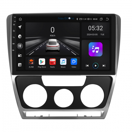 Navigatie Android Dedicata Skoda Octavia 2 (2004 - 2013), 10Inch, 4Gb Ram, 64Gb Stocare, Bluetooth, WiFi, Carplay [1]