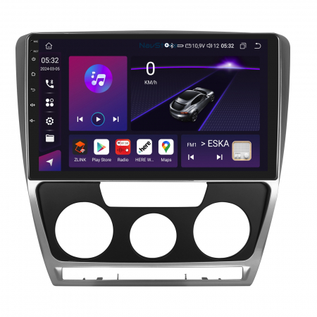 Navigatie Android Dedicata Skoda Octavia 2 (2004 - 2013), 10Inch, 4Gb Ram, 64Gb Stocare, Bluetooth, WiFi, Carplay [2]