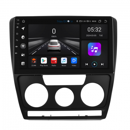 Navigatie Android Dedicata Skoda Octavia 2 (2004 - 2013), 10Inch, 4Gb Ram, 64Gb Stocare, Bluetooth, WiFi, Carplay [1]