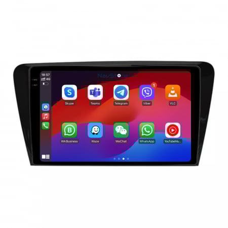 Octavia 3 (2013 - 2018) - Navigatie Android Dedicata Skoda Octavia 3 (2013-2018) Display 2K, 8Gb Ram, 256Gb stocare, Bluetooth, WiFi, Waze, Carplay
