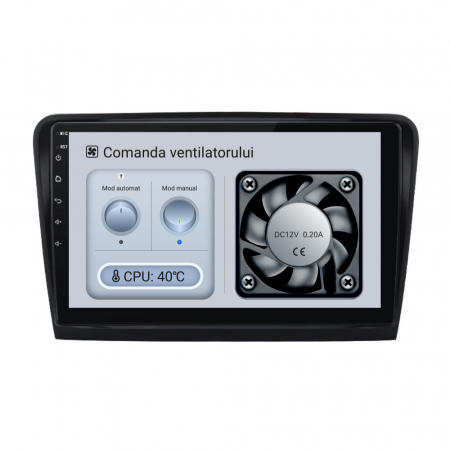 Navigatie Android Dedicata Skoda Superb 2 (2008-2015), 10Inch, 4Gb Ram, 64Gb Stocare, Carplay [2]