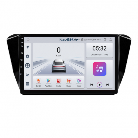 Superb 3 (2015 - 2019) - Navigatie Android Dedicata Skoda Superb 3 (2015-2019), 10Inch, 4Gb Ram, 64Gb Stocare, Bluetooth, WiFi, Carplay