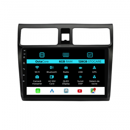 Swift (2003 - 2010) - Navigatie Dedicata Suzuki Swift (2003-2010), 10Inch, 6Gb Ram, 128Gb Stocare, Carplay