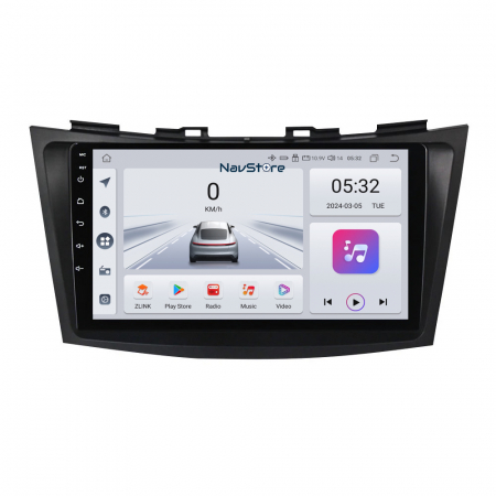 Swift 4 (2010 - 2017) - Navigatie Android Dedicata Suzuki Swift (2010-2017), 9Inch, 4Gb Ram, 64Gb Stocare, Bluetooth, WiFi, Carplay