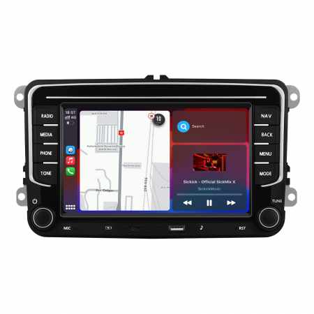 Golf 6 (2009 - 2013) - Navigatie Dedicata Volkswagen, 7Inch, 4Gb Ram, 64Gb stocare, Apple Carplay/Android Auto