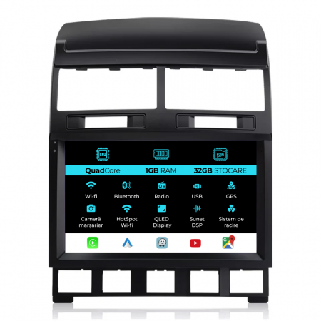 Touareg (2003 - 2010) - Navigatie Dedicata Volkswagen Touareg (2003-2010), 9Inch, 1Gb Ram, 32Gb Stocare, Carplay