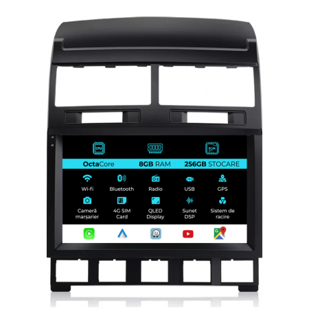 Touareg (2003 - 2010) - Navigatie Dedicata Volkswagen Touareg (2003-2010), 9Inch, 8Gb Ram, 256Gb Stocare, Carplay