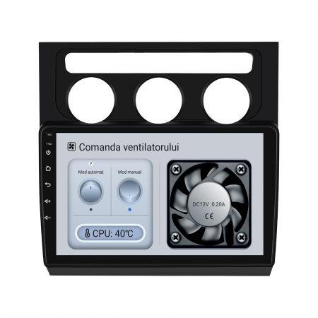 Navigatie Android Dedicata Volkswagen Touran (2003-2010), 9Inch, 4Gb Ram, 64Gb Stocare, Bluetooth, WiFi, Carplay [2]