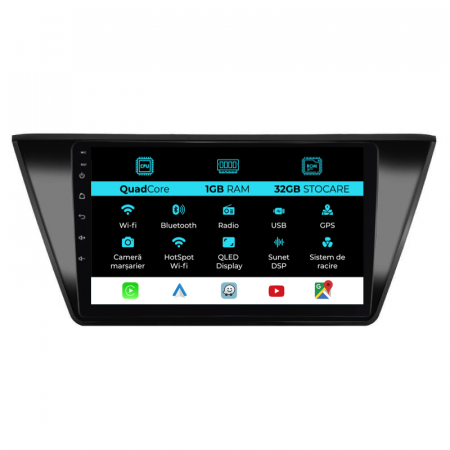 Touran (2015 - 2020) - Navigatie Dedicata Volkswagen Touran (2014 - 2020), 10Inch, 1Gb Ram, 32Gb Stocare, Carplay