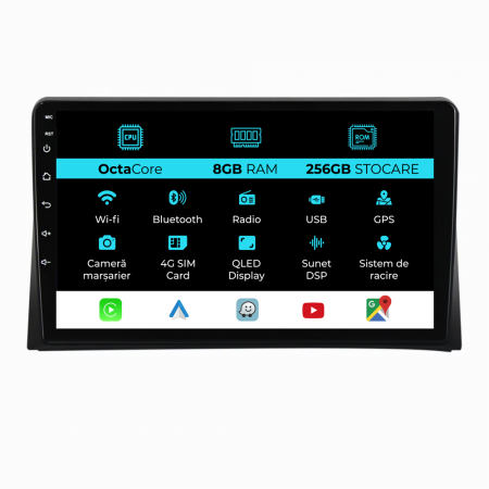Transporter (2003 - 2015) - Navigatie Dedicata Volkswagen Transporter/Multivan (2013-2015), 9Inch, 8Gb Ram, 256Gb Stocare, Carplay
