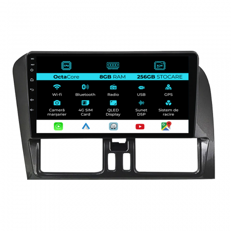 XC 60 (2008 - 2017) - Navigatie Dedicata Volvo Xc60 (2008 - 2017), 9 Inch, 8Gb Ram, 256Gb stocare, Carplay