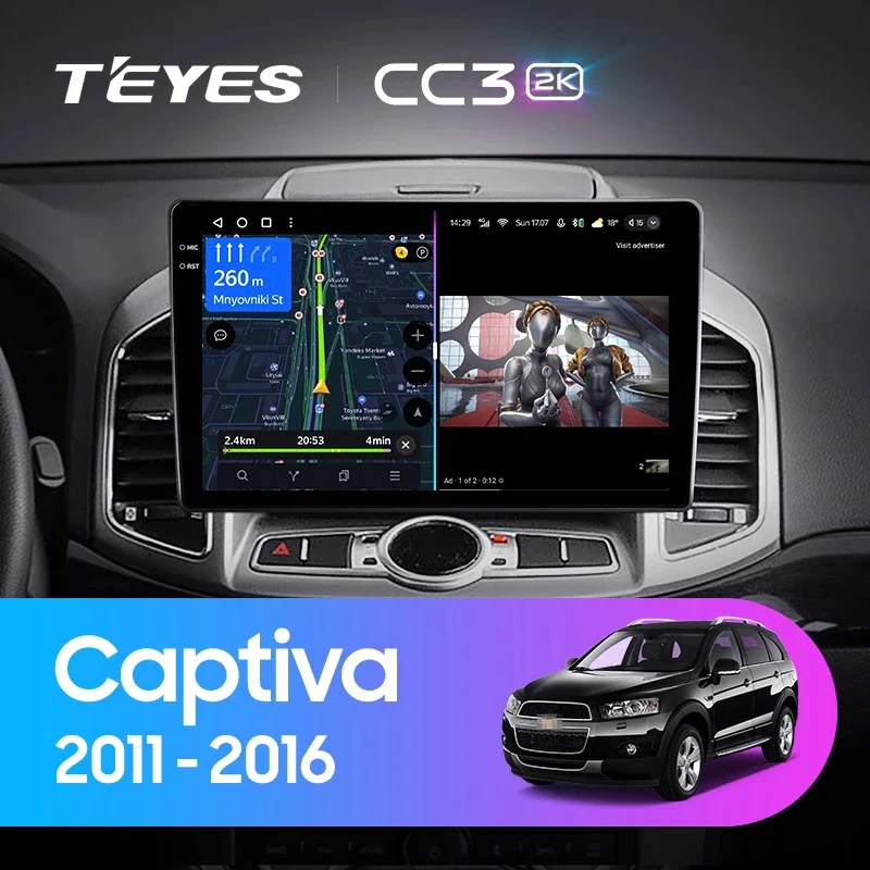 Navigatie Auto cu Asistenta AI Teyes CC4 PRO Chevrolet Captiva 2011-2016 8+128GB 10.36" QLED, Android 13, 5G, 7.1 DSP, CarPlay [1]