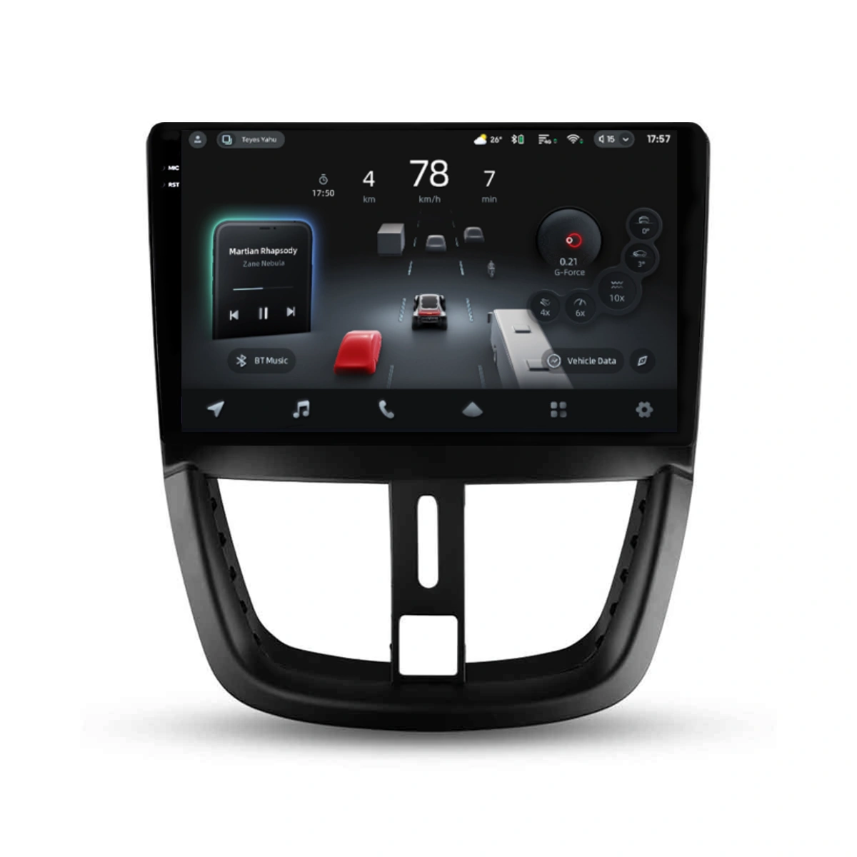Navigatii Dedicate - Navigatie Auto cu Asistenta AI Teyes CC4 PRO Peugeot 207 2006-2015 8+128GB 9.5" QLED, Android 13, 5G, 7.1 DSP, CarPlay