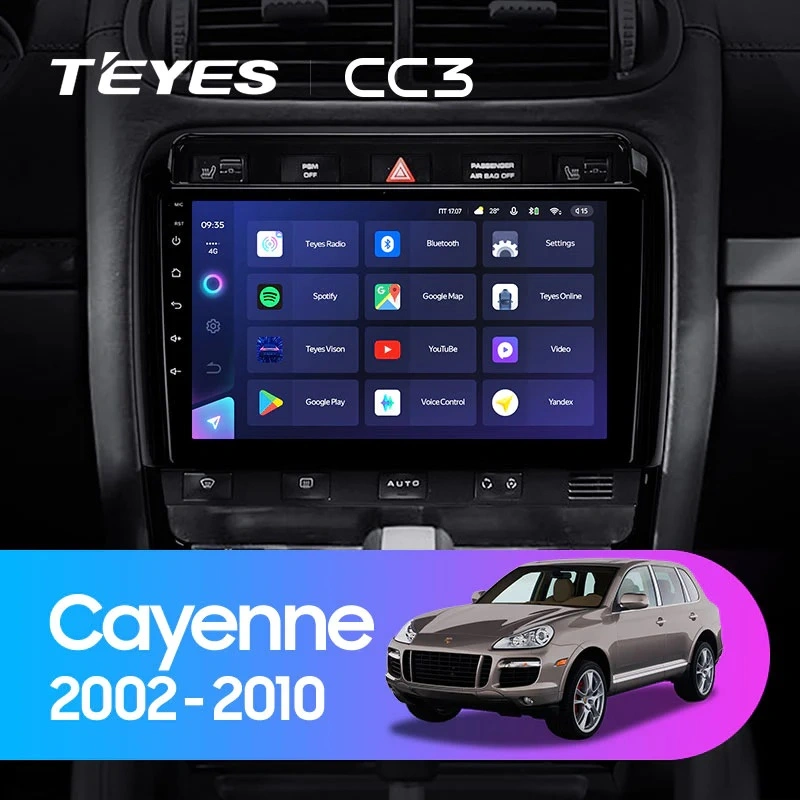 Navigatie Auto cu Asistenta AI Teyes CC4 PRO Porsche Cayenne 2002-2010 8+128GB 9.5" QLED, Android 13, 5G, 7.1 DSP, CarPlay [1]