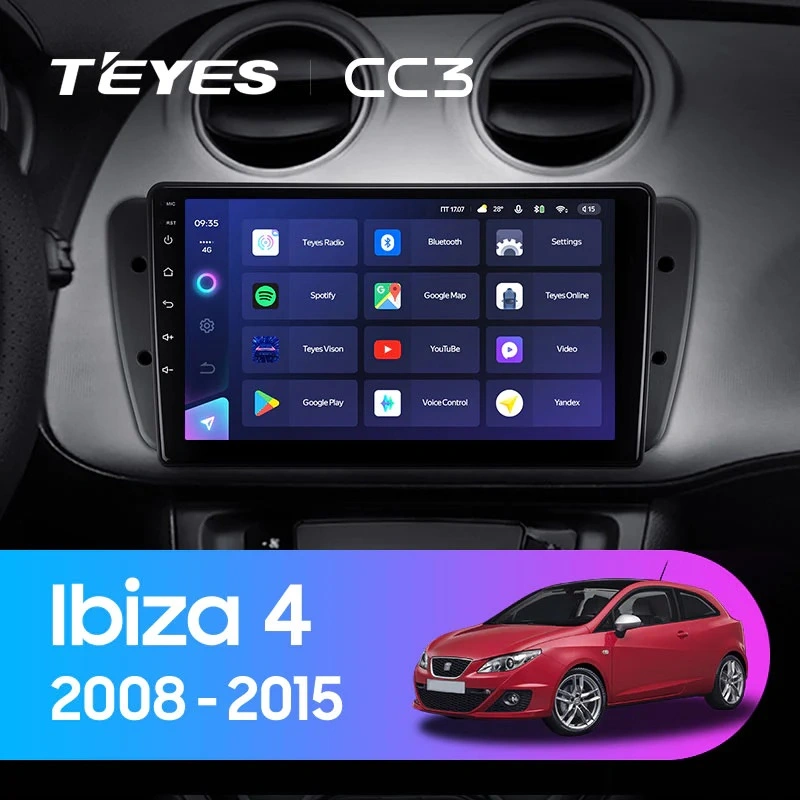 Navigatii Dedicate - Navigatie Auto cu Asistenta AI Teyes CC4 PRO Seat Ibiza 5 2017-2020 8+128GB 9.5" QLED, Android 13, 5G, 7.1 DSP, CarPlay