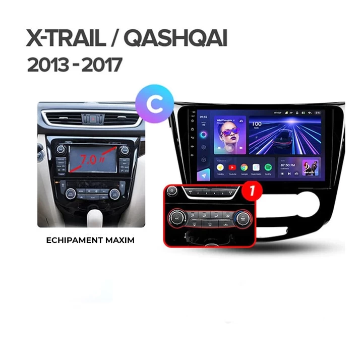 Navigatie Auto Teyes CC3 2K 360° Nissan Qashqai 2 J11 2013-2017 6+128GB 10.36" QLED Octa-core 2Ghz, Android 4G Bluetooth 5.1 DSP [5]