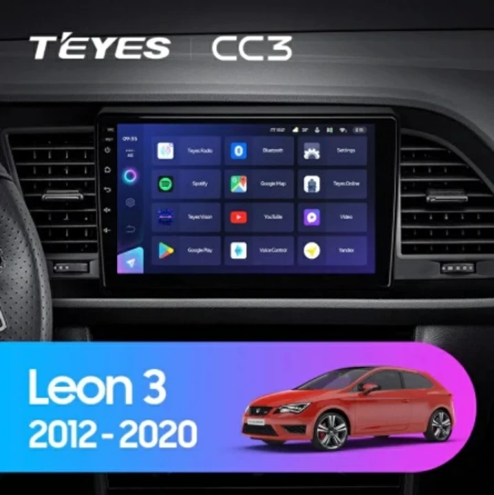 Navigatie Auto Teyes CC3 2K 360° Seat Leon 3 2012-2020 6+128GB 9.5" QLED Octa-core 2Ghz, Android 4G Bluetooth 5.1 DSP [1]