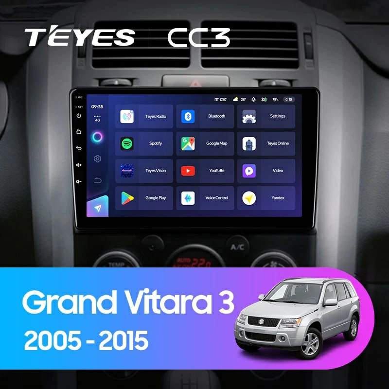 Navigatie Auto Teyes CC3 2K Suzuki Grand Vitara 3 2005-2015 6+128GB 9.5" QLED Octa-core 2Ghz, Android 4G Bluetooth 5.1 DSP [1]