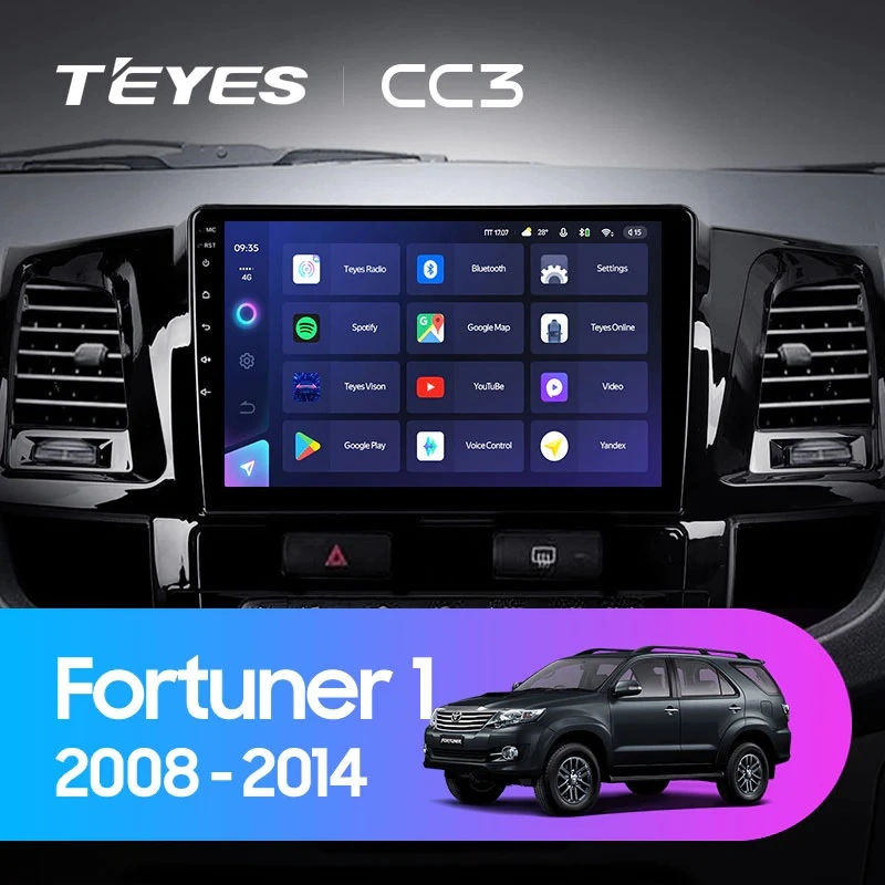 Rav 4 (2006 - 2013) - Navigatie Auto Teyes CC4 Toyota Hilux 2005-2015 6+64GB 9.5" QLED Octa-core 2.7Ghz, Android 4G Bluetooth 5.1 DSP