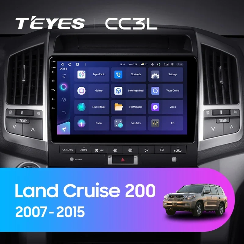 Navigatie Auto Teyes CC4 Toyota Land Cruiser 11 J200 2007-2015 8+128GB 10.36" QLED Octa-core 2.7Ghz, Android 4G Bluetooth 5.1 DSP [1]