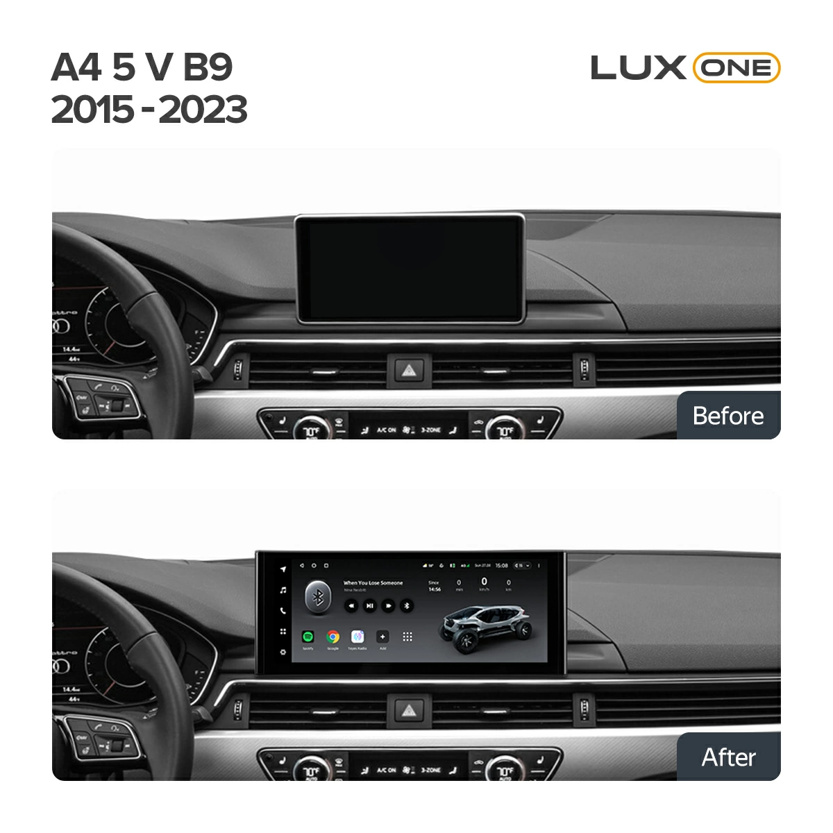 Navigatie Auto Teyes Lux One Audi A4 B9 2016-2023 6+128GB 12.3" IPS Octa-Core 2.0 GHz Android 4G DSP Bluetooth 5.1 [2]