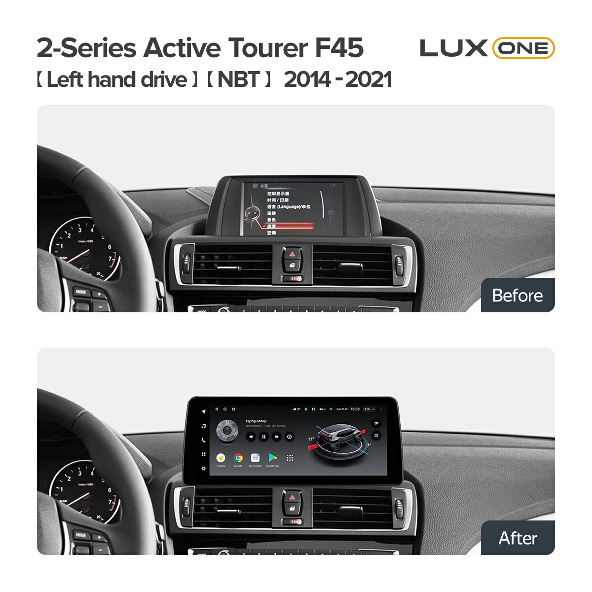 Navigatie Auto Teyes Lux One BMW Seria 2 F22 2014-2021 NBT 6+128GB 12.3" IPS Octa-core 2Ghz, Android 4G Bluetooth 5.1 DSP [2]