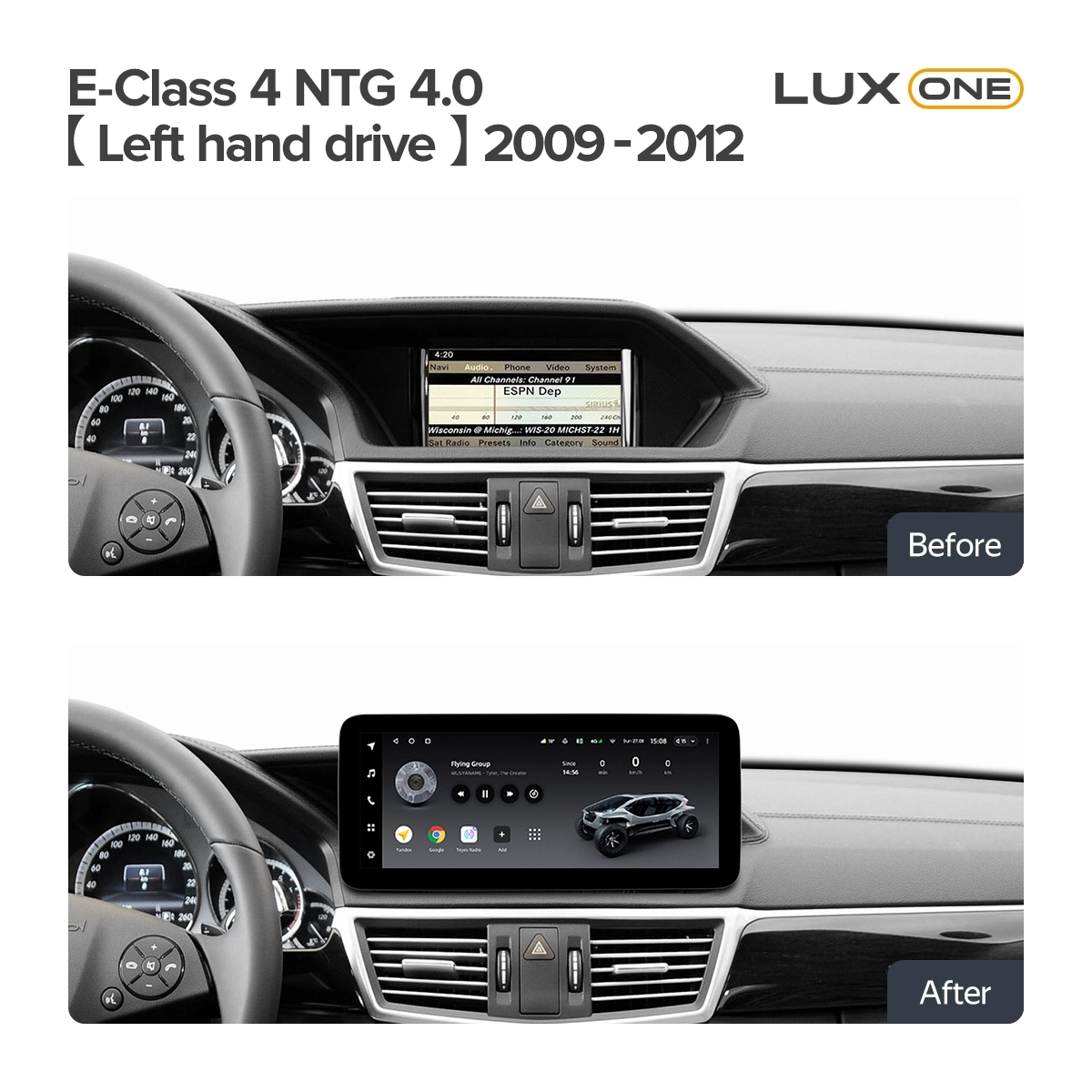 Navigatie auto Teyes Lux One Mercedes-Benz E Class W212 2009-2012 NTG 4.0 6+128GB 12.3” IPS Octa-Core 2.0 GHz Android 4G DSP Bluetooth 5.1 [1]